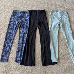 Athleta Girl Leggings Chit Chat lot of 3 Size Small 7